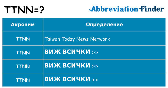 Какво прави ttnn престои