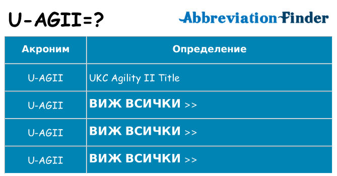 Какво прави u-agii престои
