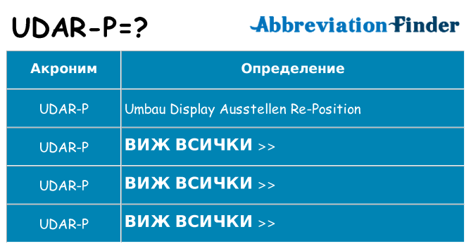 Какво прави udar-p престои