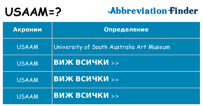 Какво прави usaam престои