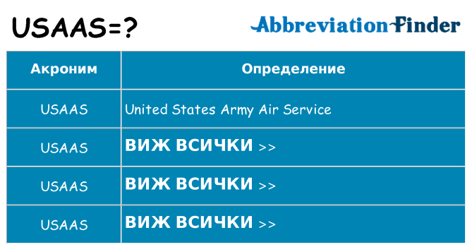 Какво прави usaas престои