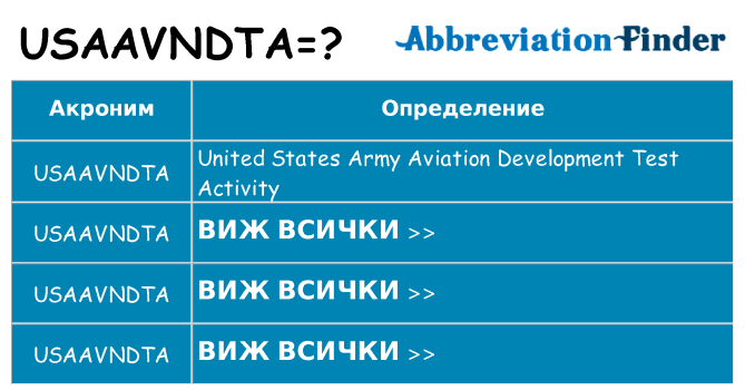 Какво прави usaavndta престои