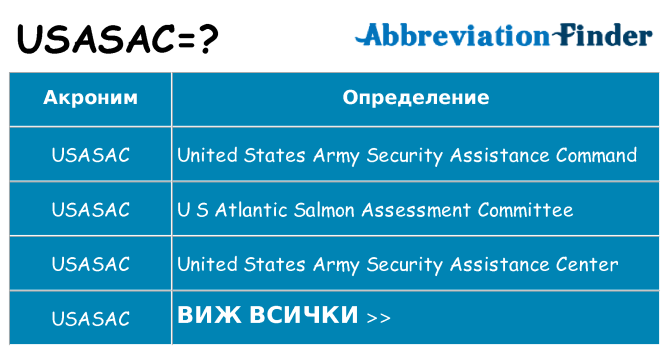 Какво прави usasac престои