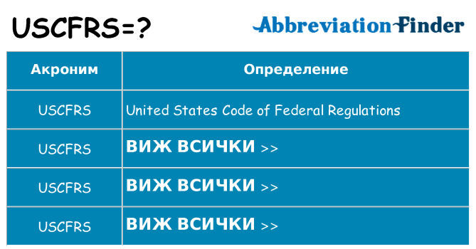 Какво прави uscfrs престои