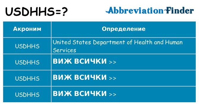 Какво прави usdhhs престои