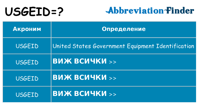 Какво прави usgeid престои