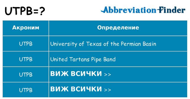 Какво прави utpb престои