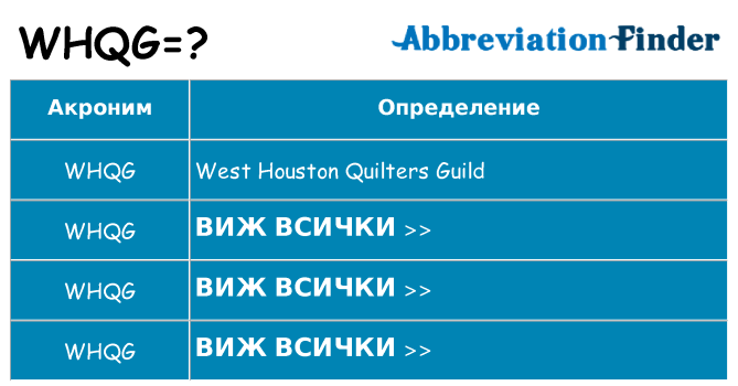 Какво прави whqg престои