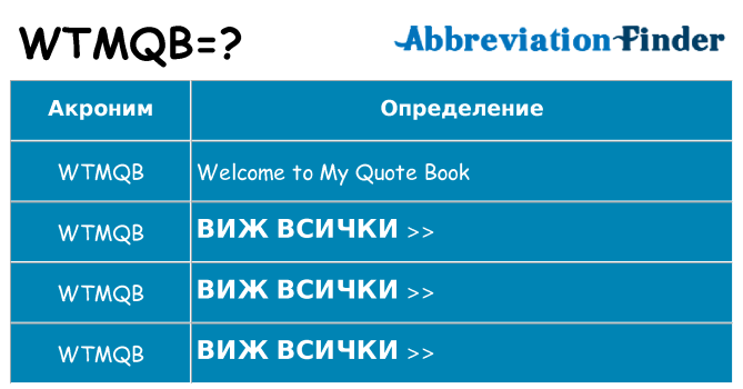 Какво прави wtmqb престои