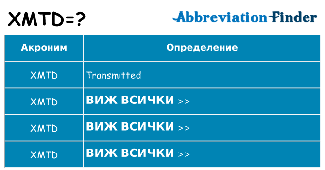 Какво прави xmtd престои