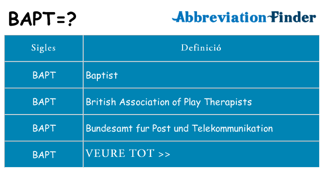 Què representen bapt