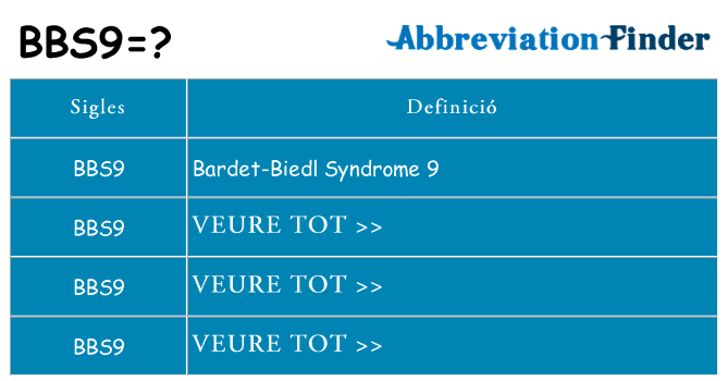 Què representen bbs9
