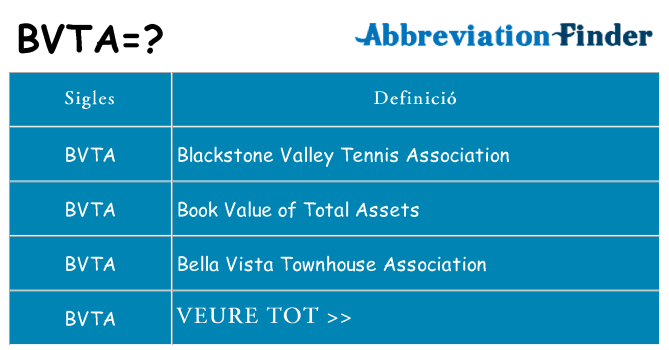 Què representen bvta