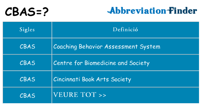Què representen cbas