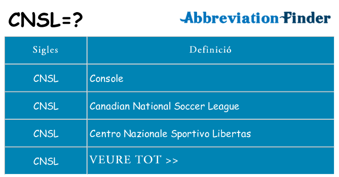 Què representen cnsl