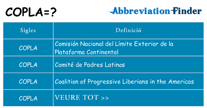 Què representen copla