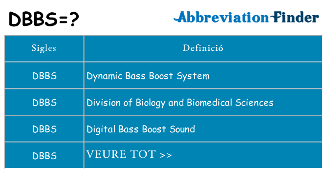 Què representen dbbs