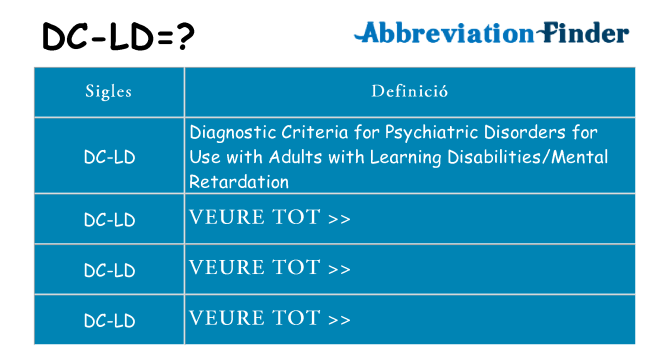 Què representen dc-ld