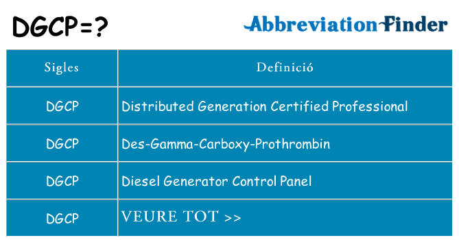 Què representen dgcp