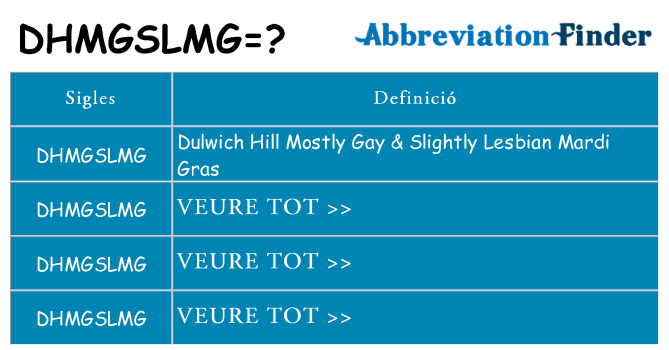 Què representen dhmgslmg
