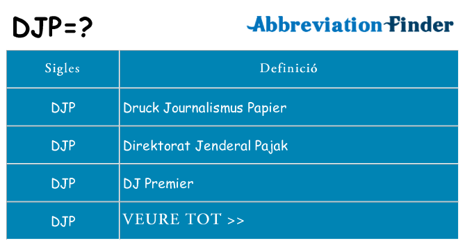 Què representen djp