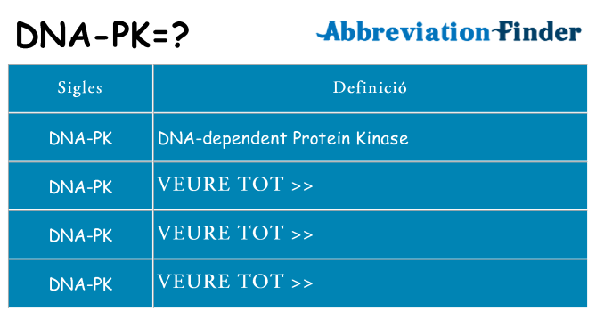 Què representen dna-pk