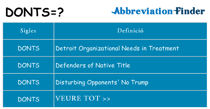 Què representen donts