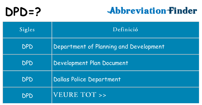 Què representen dpd