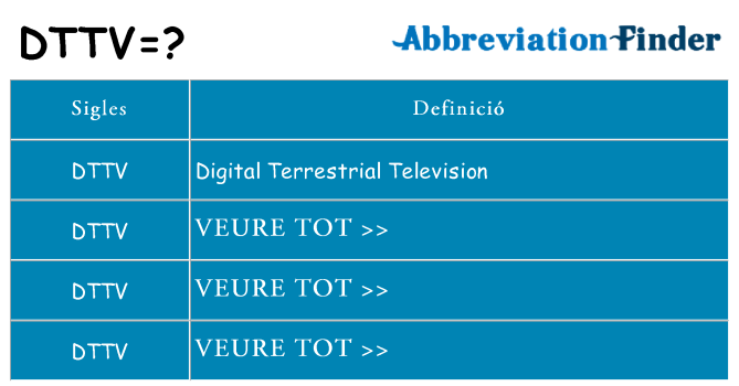 Què representen dttv