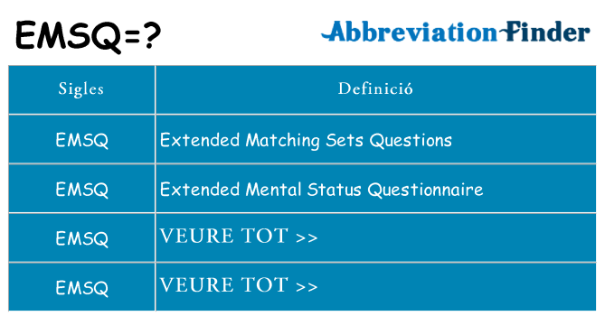 Què representen emsq