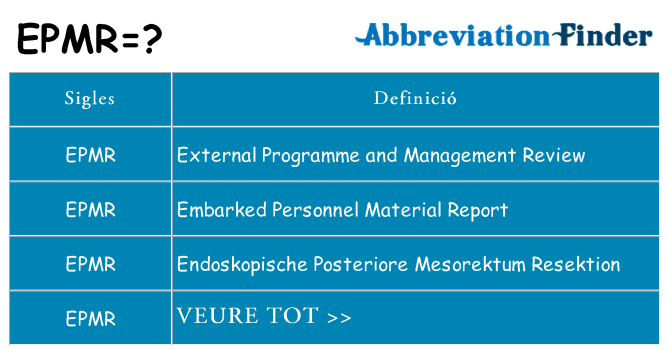 Què representen epmr