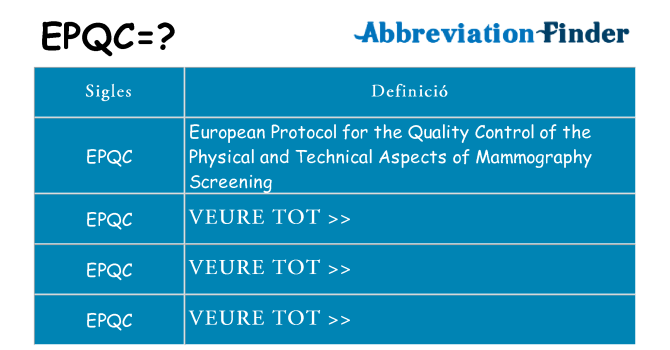 Què representen epqc