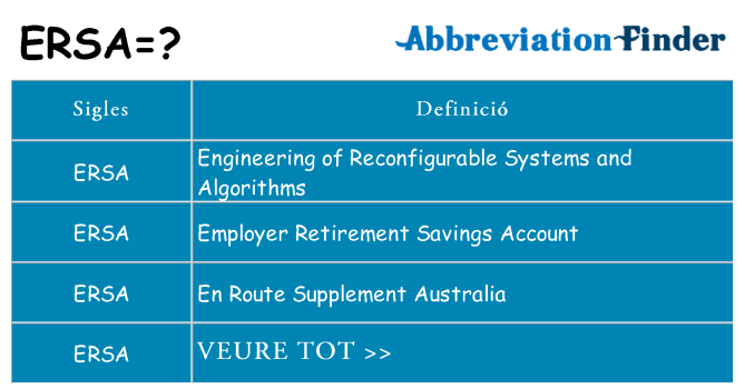 Què representen ersa