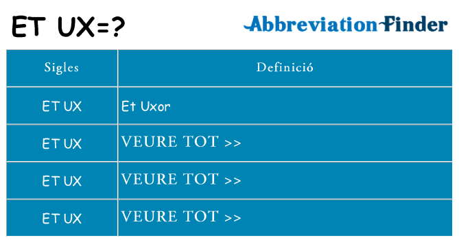 Què representen et-ux