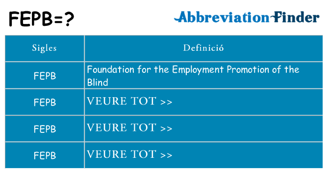 Què representen fepb