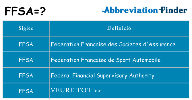 Què representen ffsa