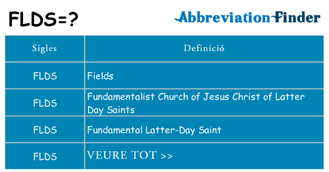 Què representen flds