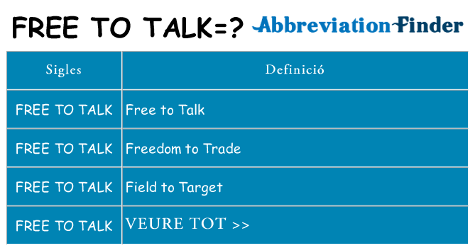 Què representen free-to-talk