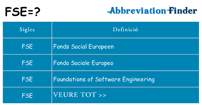 Què representen fse