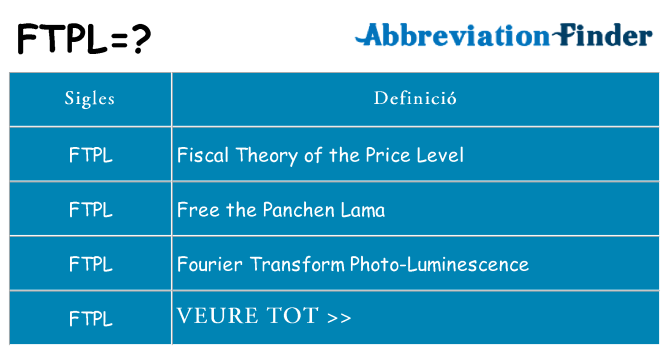 Què representen ftpl