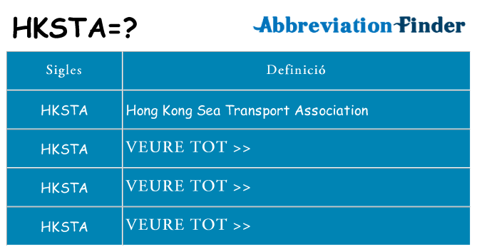 Què representen hksta