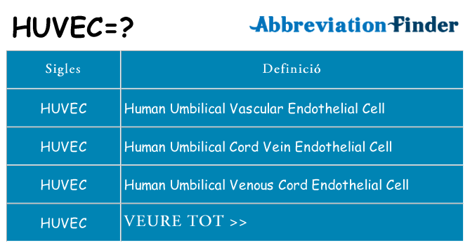Què representen huvec