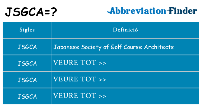 Què representen jsgca