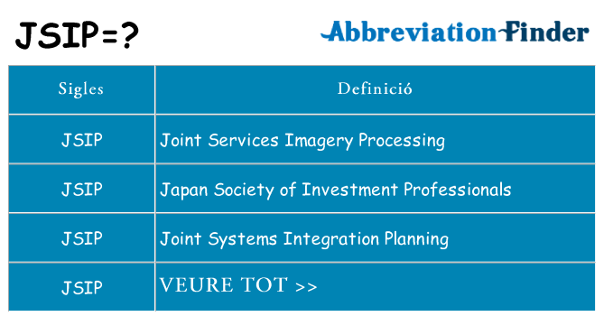 Què representen jsip