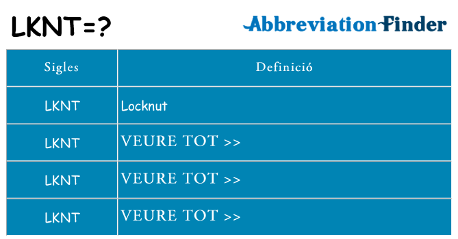 Què representen lknt