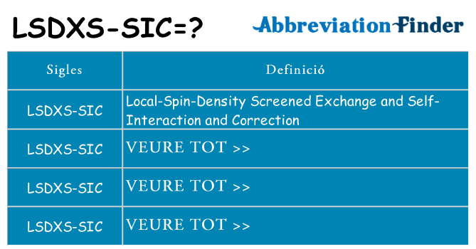 Què representen lsdxs-sic