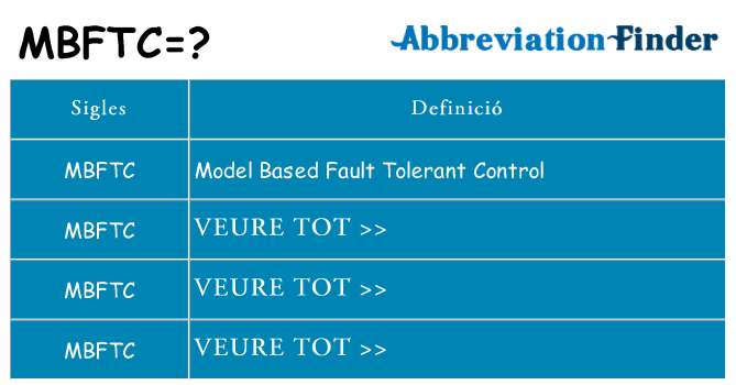Què representen mbftc