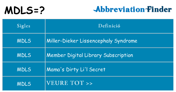 Què representen mdls