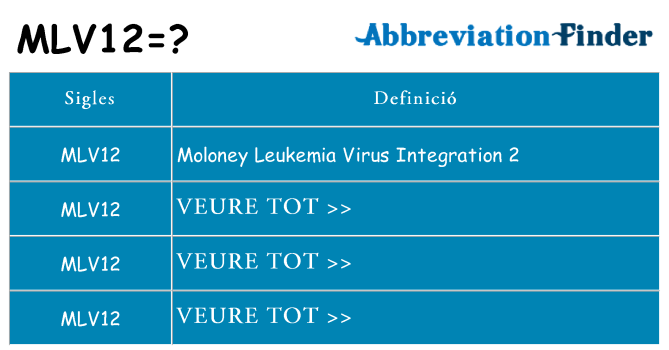 Què representen mlv12