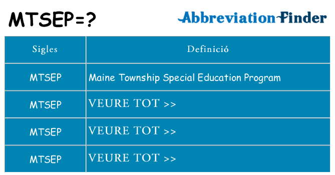 Què representen mtsep